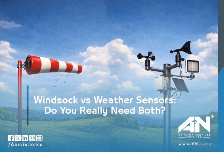 aviation windsock and weather sensors